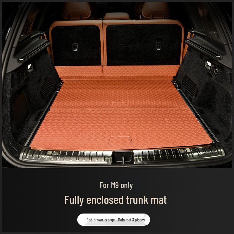 Full Coverage Nappa Leather Trunk and Backrest Mat for 2024/25 AITO M9 Five/Six-Seater