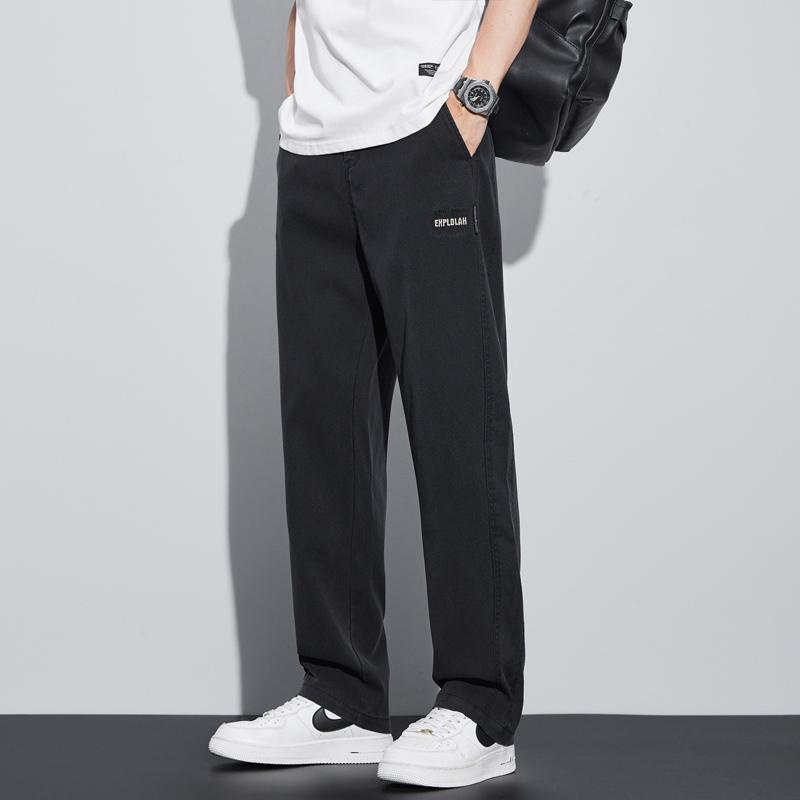 Men Summer Thin Loose Straight-Leg Trendy Brand Ice Silk Cool New Casual Long Pants