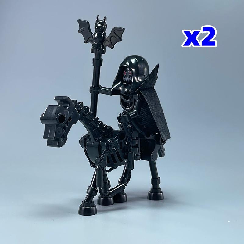 MOC Детали Монтаж Фигурка Танский монах Король Лошадь Сцена битвы Всадник Аксессуары Строительные блоки Игрушки для мальчиков