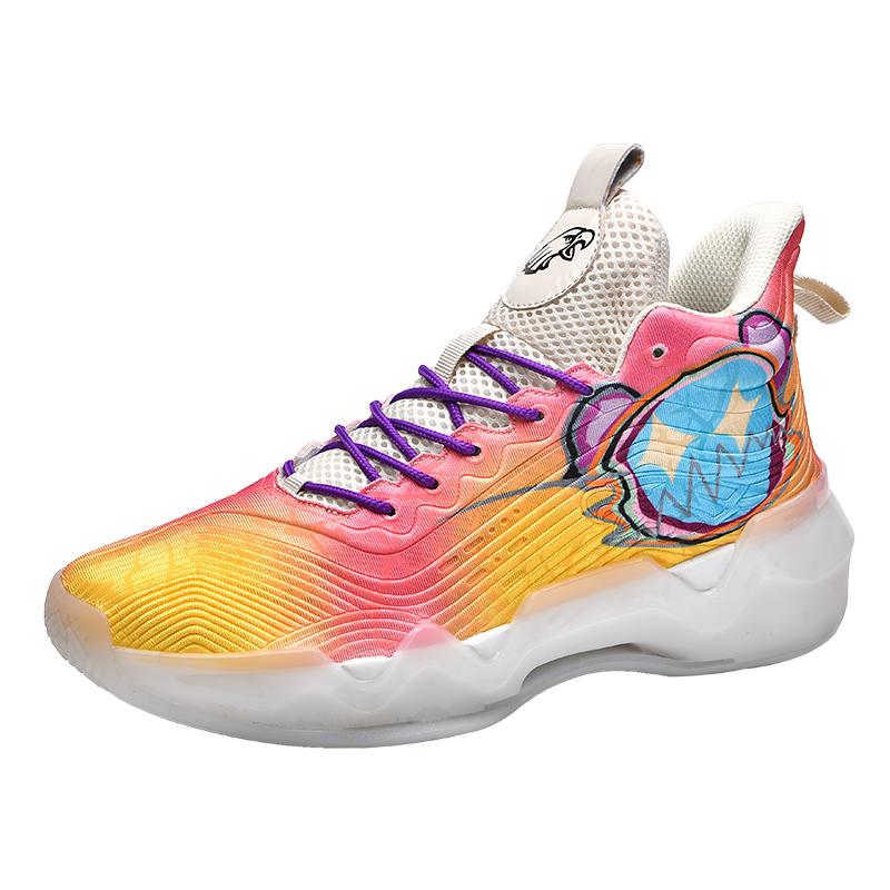 Herren Bequeme High-Top Basketballschuhe Solide Zementstiefel Sichere Zehe für Jugendliche Mittlere Sportschuhe
