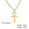 Collier Punk en acier inoxydable avec pendentif en croix égyptienne pour homme et femme, bijou tendance, ras du cou, cadeau