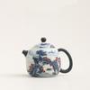 180ml Blue And White Landscape Pattern Retro Glazed Teapot Chinese Ceramic Tea Kettle Tea Ceremony Tea Maker Kung Fu Tea Pot