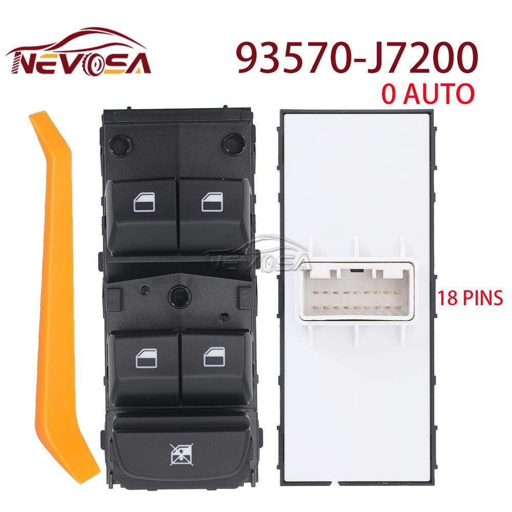 NEVOSA For 2018- KIA CEED PROCEED XCEED CD Auto LHD Power Window Switch Control Button 93570-J7000 93570-J7100 93570J7200 NO Auto