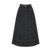 T View Cut-Out Belted Button Denim Skirt_V6A-Csk015