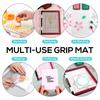 Photopolymer Grip Mat with Printed Guides Multi-Use Non-Slip Sticky Mats Fit in Stamp Positioning Tool for Centering Aligning