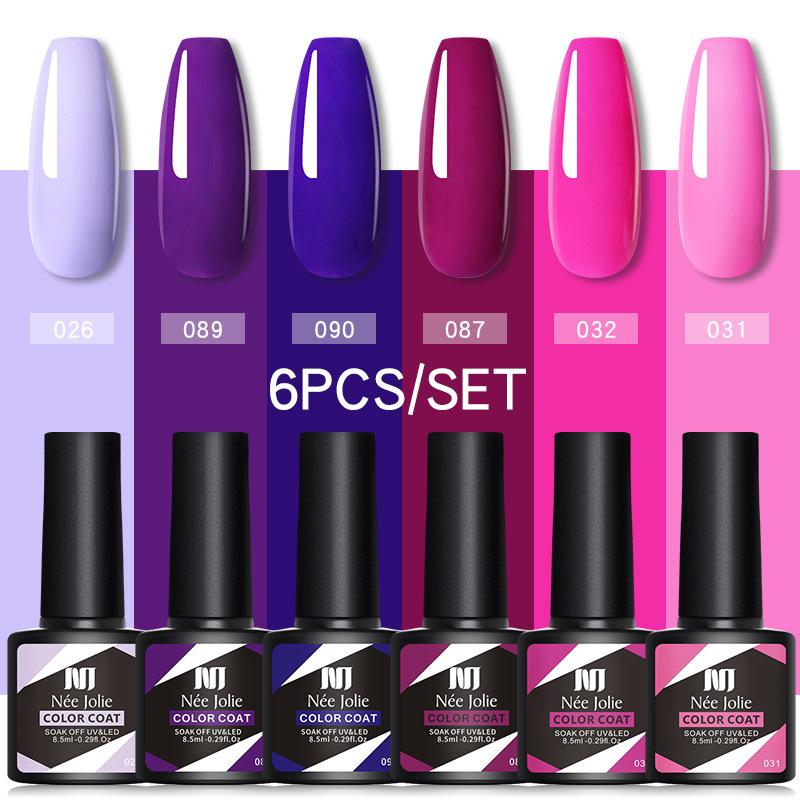 Nail Art 6-Color Nail Polish Glue Set, Nail Phototherapy Glue Can Remove Nail Polish Glue Primer Seal