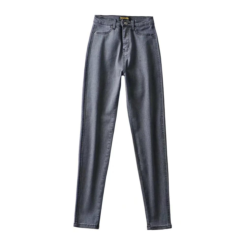 Women's High-Waisted Skinny Stretch Jeans - Slim Fit, Butt-Lifting, Pencil Style for Spring & Summer