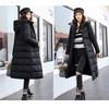 Cappotto Lungo Spesso Imbottito da Donna Invernale Caldo con Cappuccio Giacca Imbottita in Cotone Vestibilità Aderente Lunghezza Sopra il Ginocchio