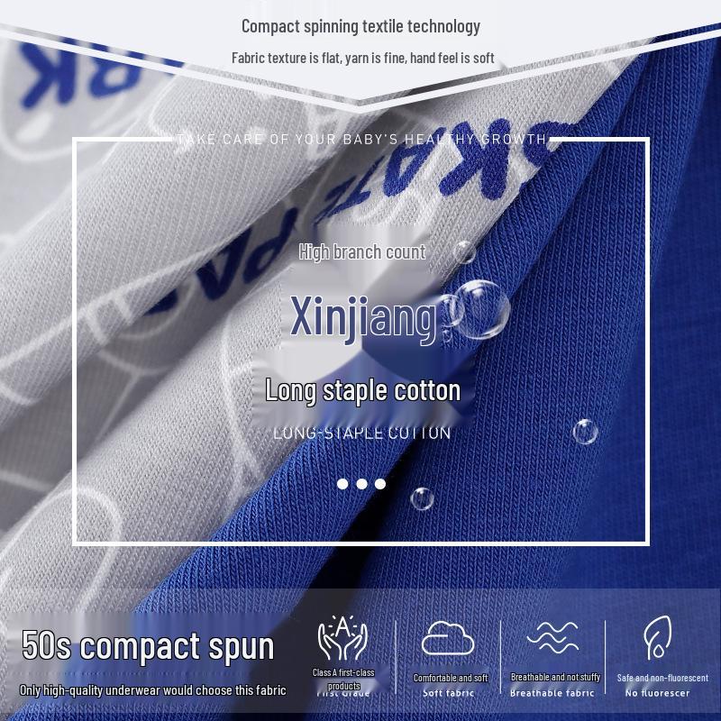 Boys' Pure Cotton & Modal Breathable Boxer Briefs, Sweat-Wicking, 50-Pack, Available In Small, Medium, Large