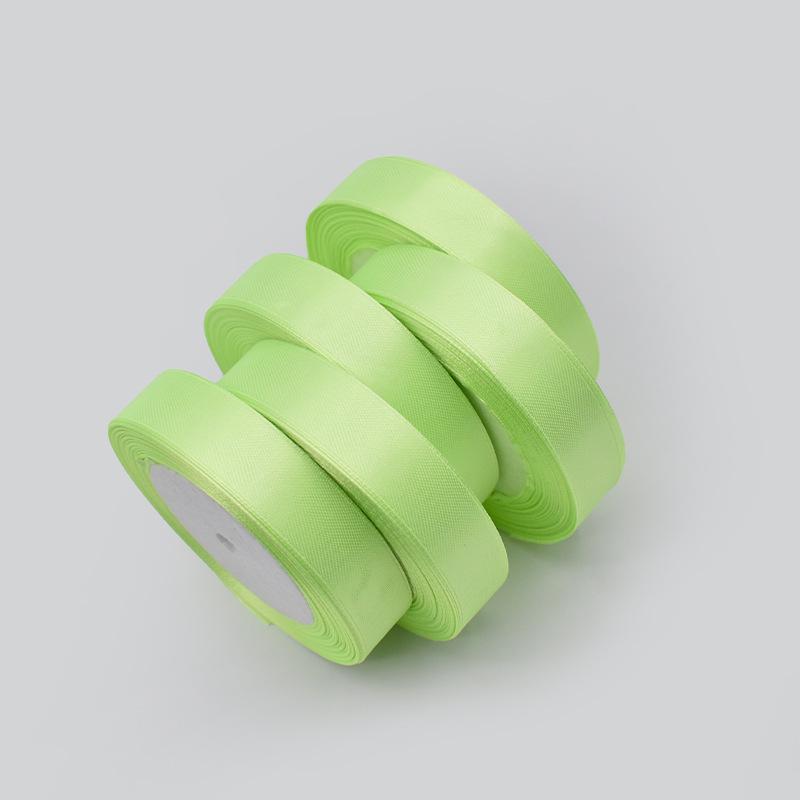 2.5cm Polyester Woven Ribbon for Flower Gift Packaging, Wedding Cakes, and Decorations in Silk Colors