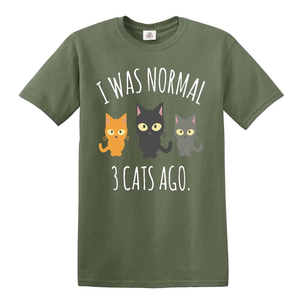 Funny tshirt i was normal 3 cats ago funny mens ladies tshirt kitten cat party
