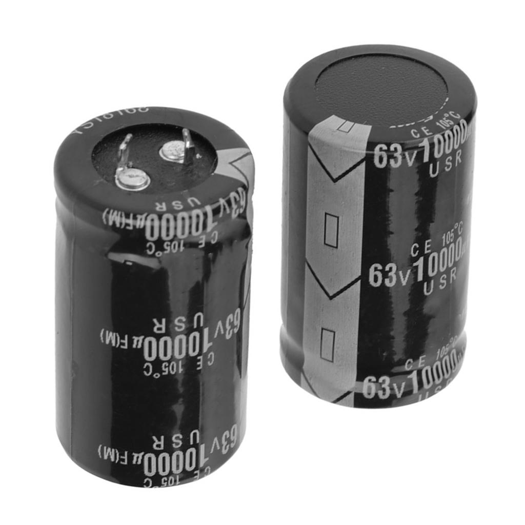 Electrolytic Capacitor, 4 Pieces 30*50mm Electrolytic Capacitor 10000uF 63V Electronic Component for Amplifier
