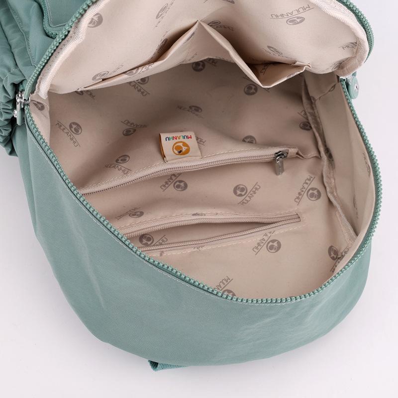 Large Capacity Fashionable Solid Color Women's Backpack, New Casual Travel Nylon Backpack for Outings