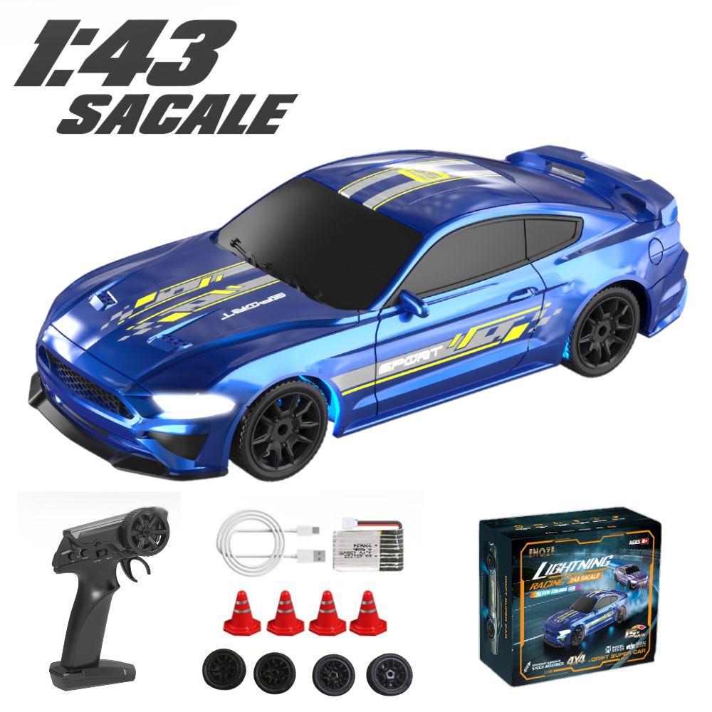 1:43 4WD RC Drift Car 2.4G High-speed with Four-wheel Drive and Remote Control Mini Racing Car Models for Boys' Gifts.