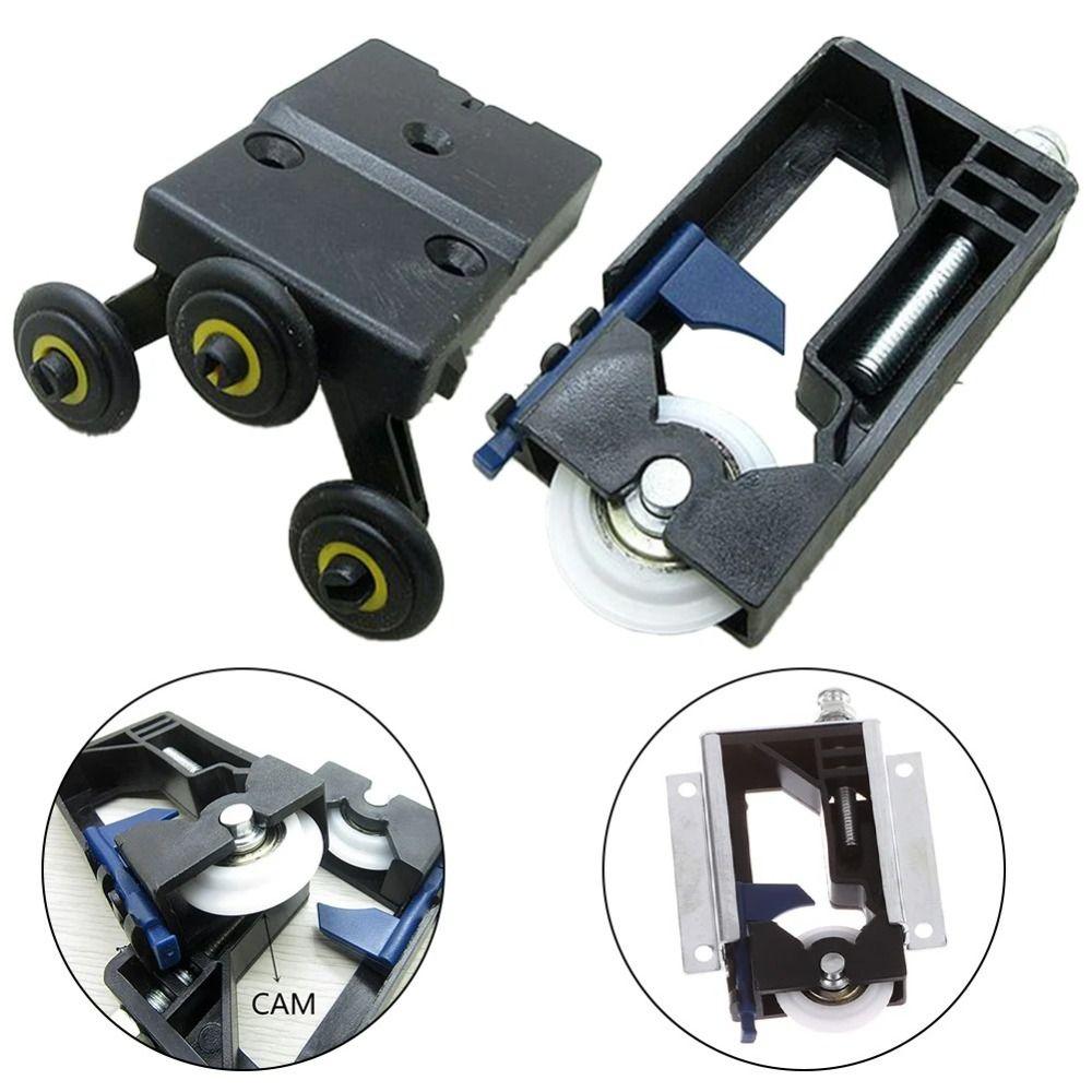 Replacement Nylon Sliding Door Pulley Plastic Black Door Roller Guide Side Mounted Pulley Wooden Door