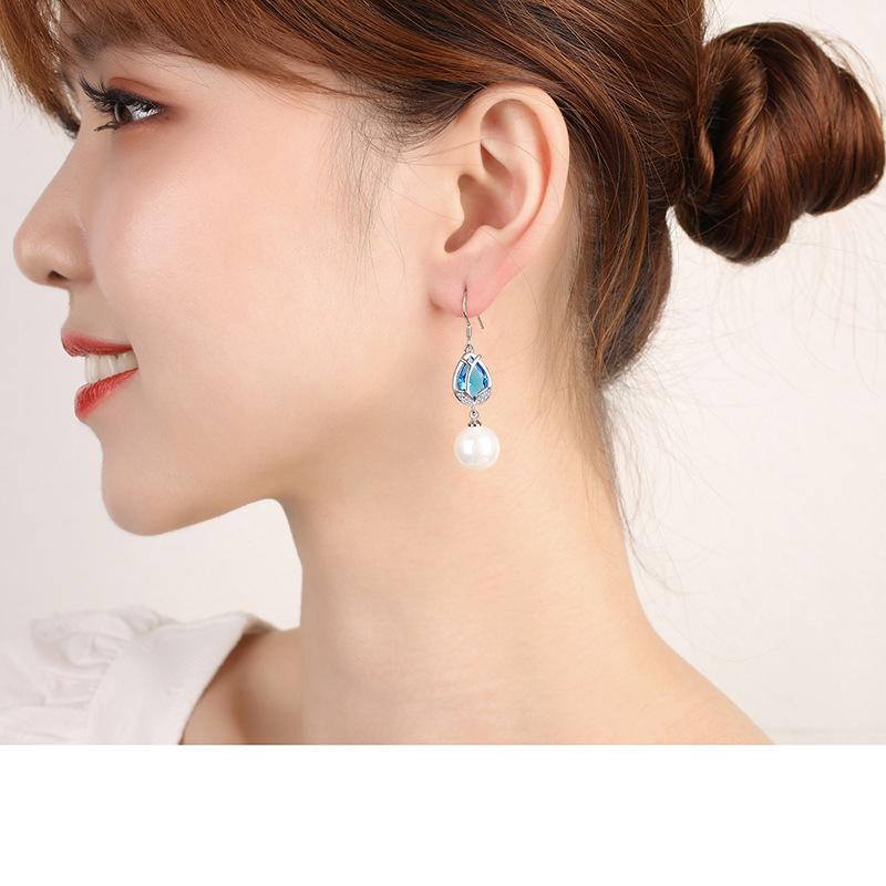 Lindon – boucles d'oreilles en alliage de cuivre et Zircon, boucles d'oreilles pendantes pour femmes, cadeaux de fête de mariage