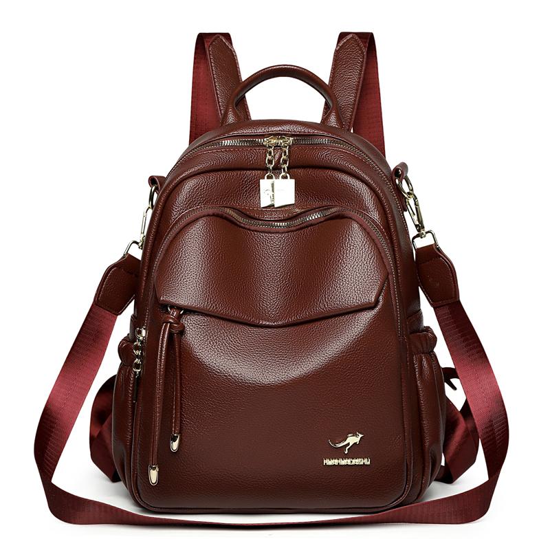 Женский PU Рюкзак Ретро Дорожный Многофункциональный Сумка на Плечо