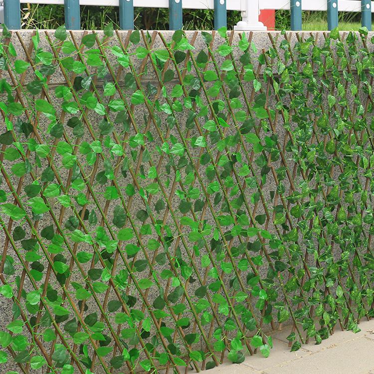 Retractable Wooden Picket Fence for Outdoor Greenery and Balcony Decoration