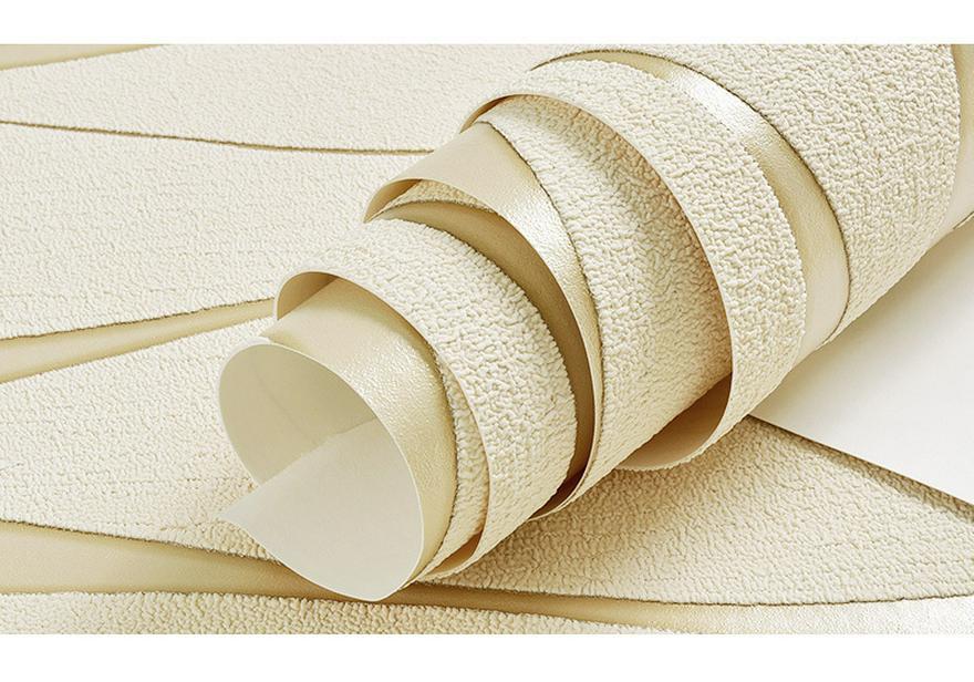 Modern 3D Water Wave Pattern Non-woven Suede Wallpaper for TV Background