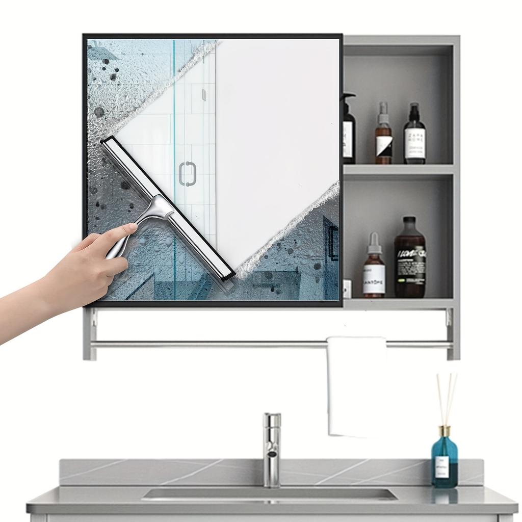 Handheld Shower Squeegee with Hook, Glass Wiper, Window Squeegee, Water Removal Scraper, Suitable for Shower Doors, Bathroom, Window And Car Glass