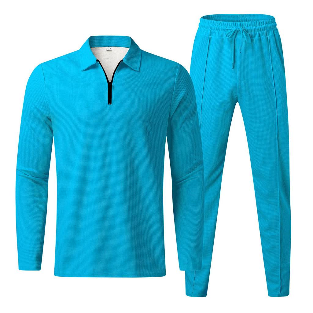 2023 Men's European and American Fashion POLO Shirt and Sports Set
