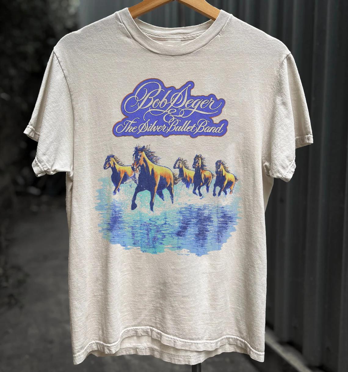 1983 Bob Seger The Distance Concert 80s Unisex S to 5XL T-Shirt S