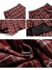 Ge Ming French Retro Plaid Irregular A-line Midi Skirt - Women's Winter High-Waist Skirt S3042F