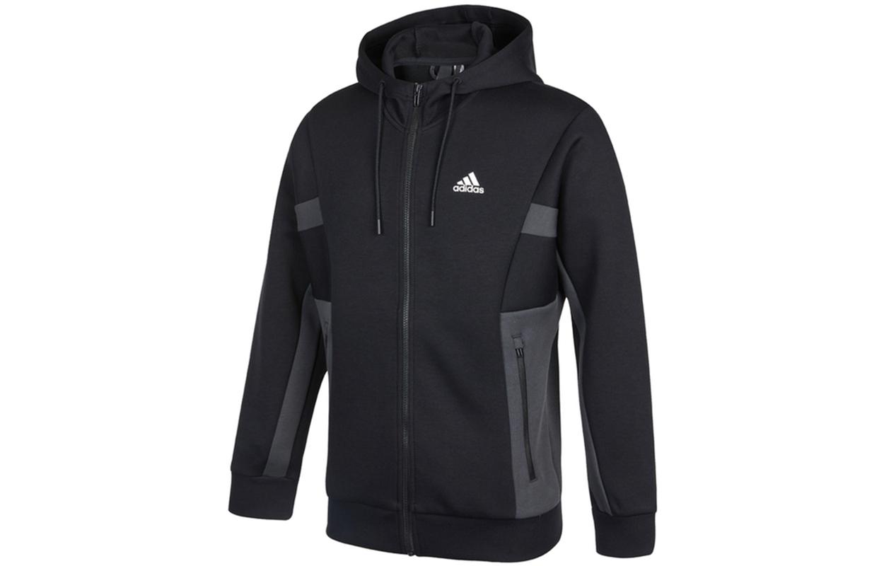 Adidas Jackets Men s Black Hooded Moderate Other H39239 XL
