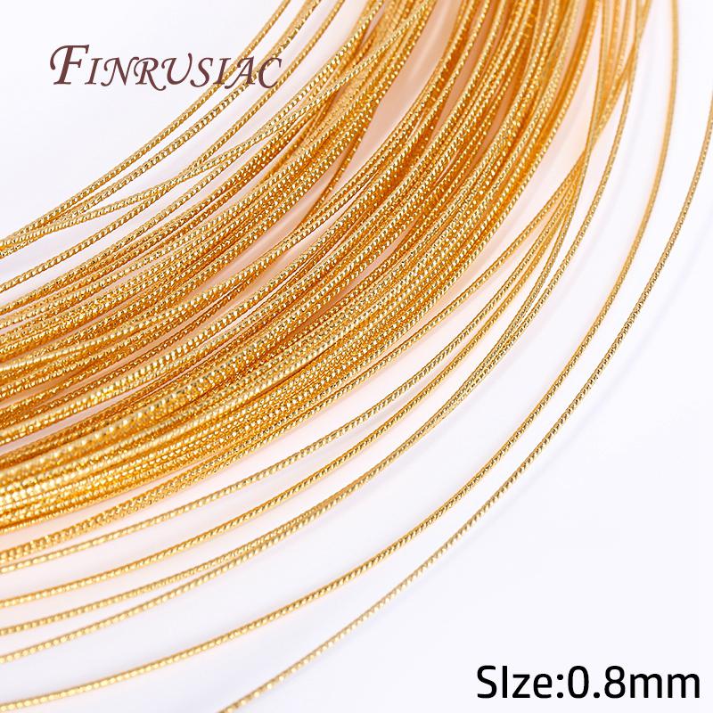 

18K Gold Plated Semi Hard Copper Wire Twist Batch Flower Thread DIY Handmade Decorative Beading Wire Jewellery Making Supplies 1 meter