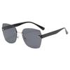 Trendy Women's Frameless Cut-Edge Sunglasses: High-End Retro Style with Versatile Sun Protection