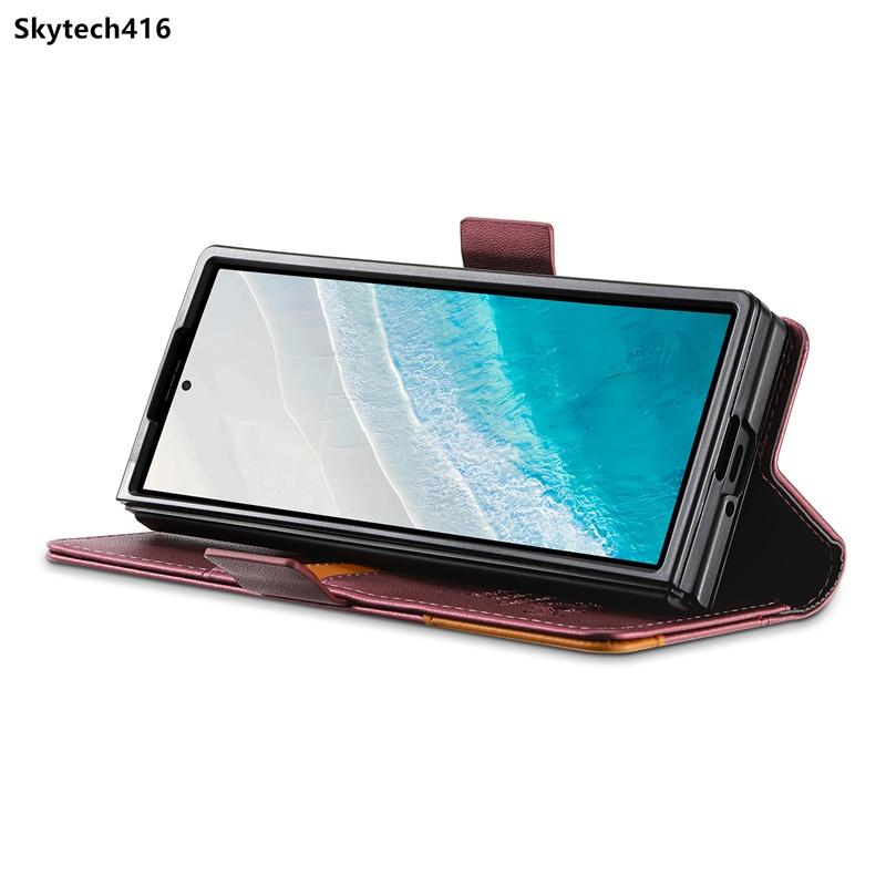 For Samsung Galaxy Z Fold 3 4 5 6 7 Leather Case Flip High Quality Card Slot Bracket Wallet Cover Casing