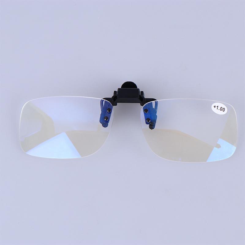 

Ultra-Light Clip Presbyopic Glasses Rimless Flip Up Down Reading Glasses With Clip Optical Lenses Magnifying Glasses For Reading 100