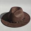 Military Green Suede Hats For Women Hats For Men Cowboy Hat Caps Western Cowboy Belt Bands Fedoras Chapeau Feutre Homme