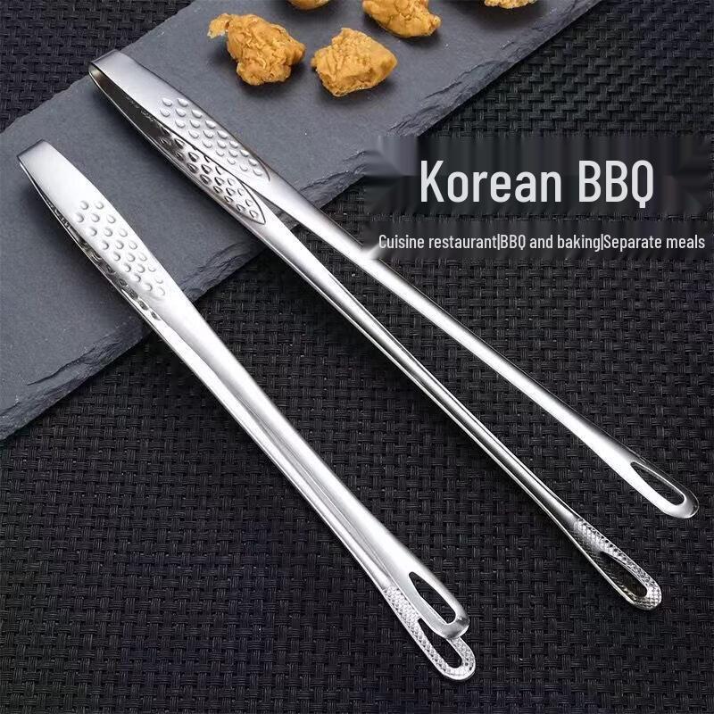 Danle Korean Style Stainless Steel BBQ Food Tongs