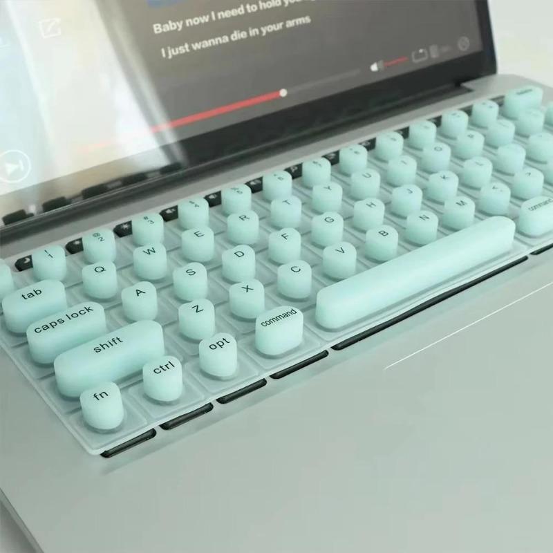 1pc Silicone Laptop Keyboard Film Long Nails Convenient Typing Artifact Protects Manicure Available Press On Nails Key Caps