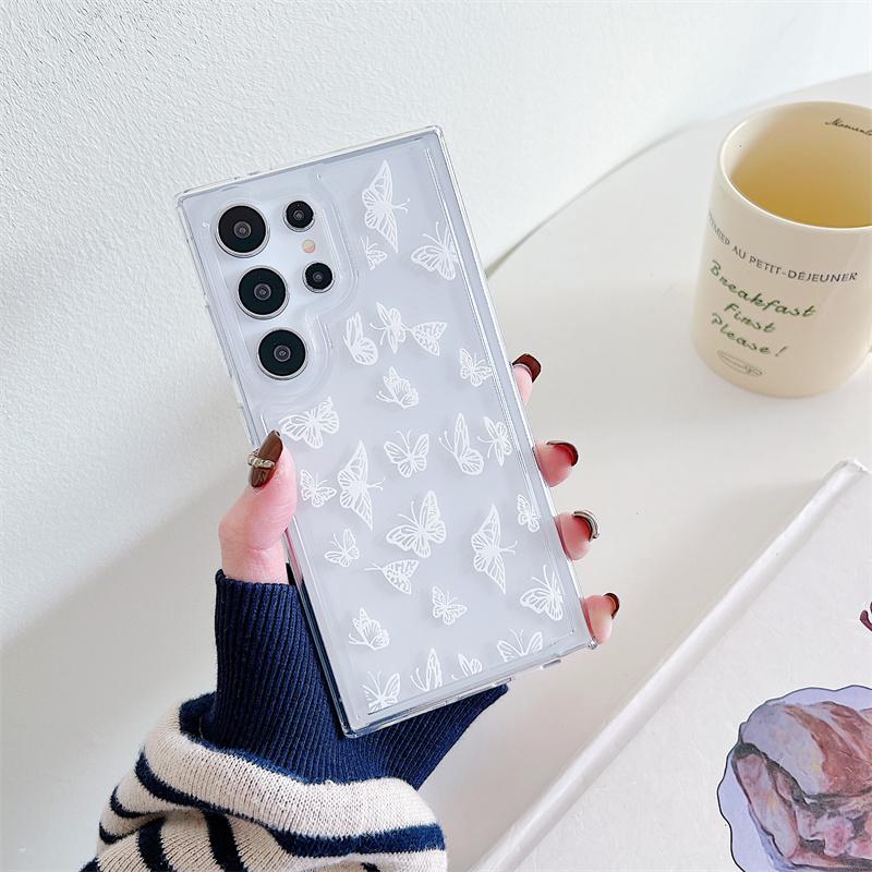 Butterfly Clear Case For Samsung Galaxy A15 A35 A55 A25 A54 A14 A24 A34 A13 A53 A23 A33 A73 A52 A32 A72 Soft TPU Back Cover
