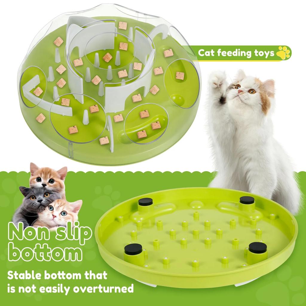 Slow Feeder Easy to Clean Gradual Feeding Pet Feeder Promoting Digestion for Pet, Slow Food Bowl ABS Interactive Anti Slip Pet