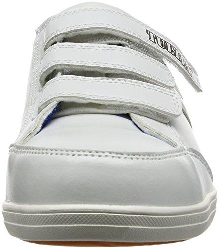 Tartex Safety Work Shoes AZ51632, Heel Tread, Steel Toe Cap, Velcro Closure, 3E, White, Size 26.5 cm