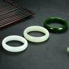 Ytre Mongolia Spinatgrønn Hetian Jade Bredt Bånd Damearmbånd