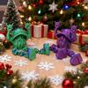 3D Printed Christmas Gnome Ornament Devil Horn Dwarf Figurine Fidget Toy with Movable Joints