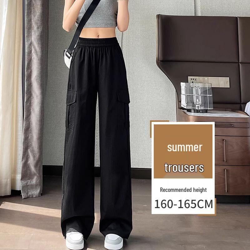 

Women s Slimming Quick-Dry Wide-Leg Cargo Pants: Summer 2025 Outdoor & Mountain Style, Casual Sports Trend XL (110-135 jin)