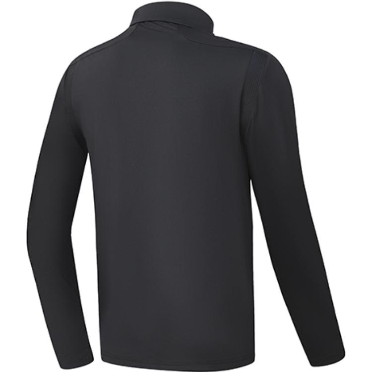 FILA 2023 Autumn New Fashion Casual Knitted Long Sleeve Polo Shirt Men tops Deep-Black A11M335203FBK