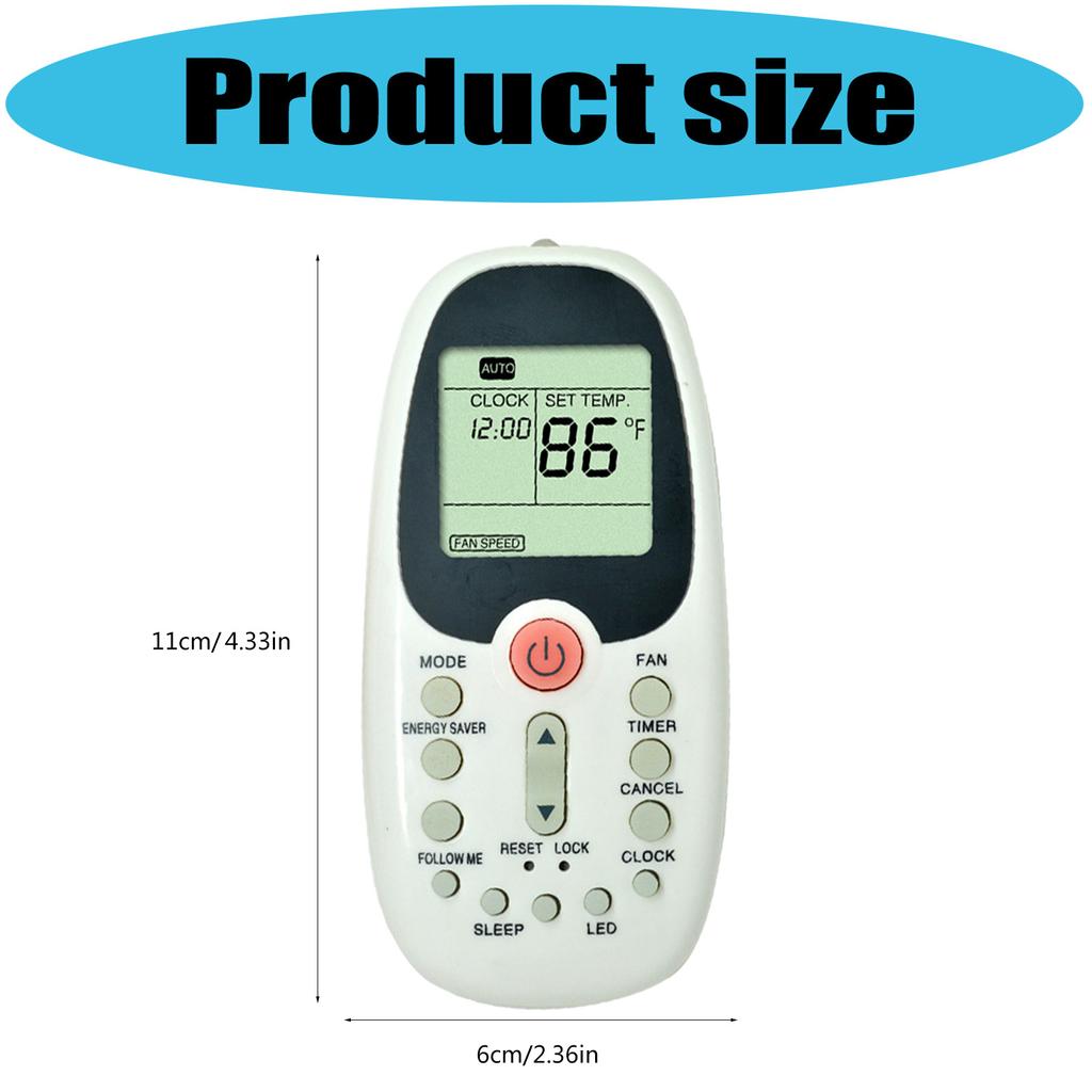 Air Conditioning Remote Replacement Remote Control Suitable for Ensuring Long Lasting Performances and Compatibility