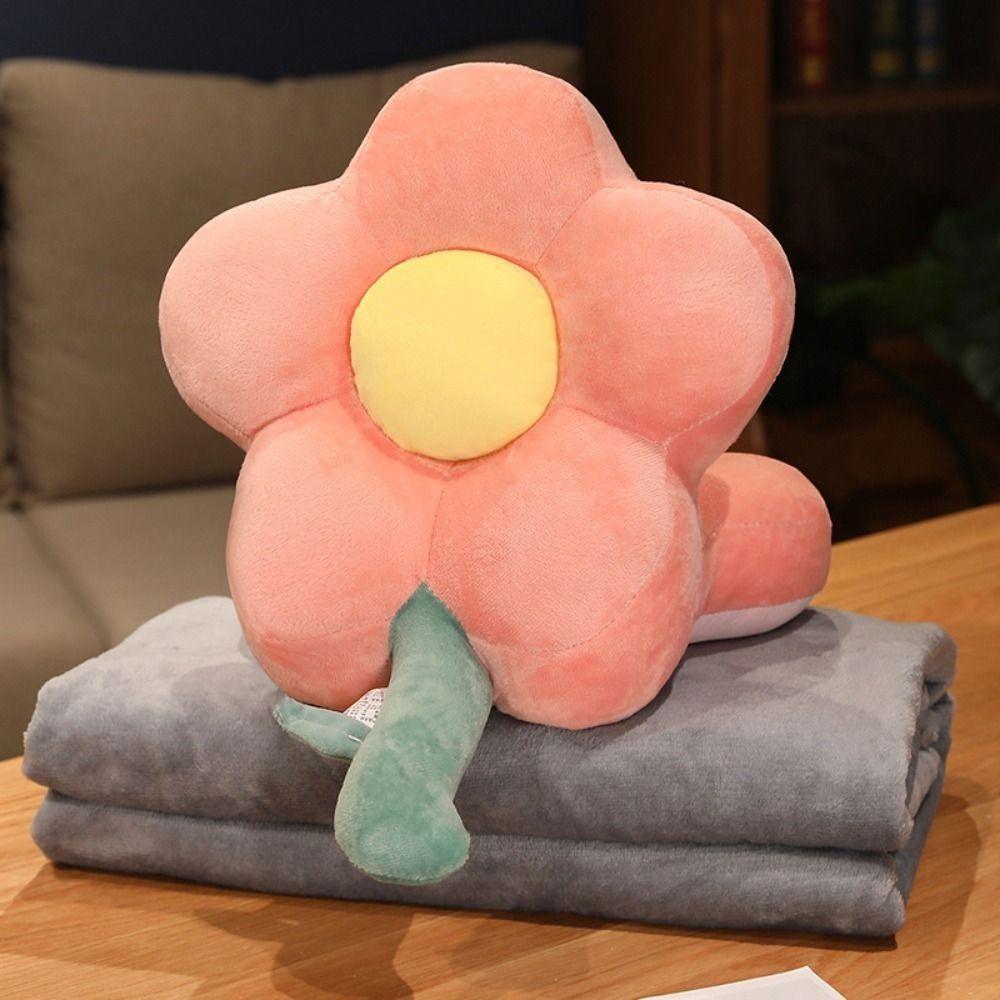 Double-Sided Hand Warmer Pillow Super Soft Keep Warm Flower Office Nap Pillow Cartoon Hand Hold Flower Pillow Stuffed Men Women