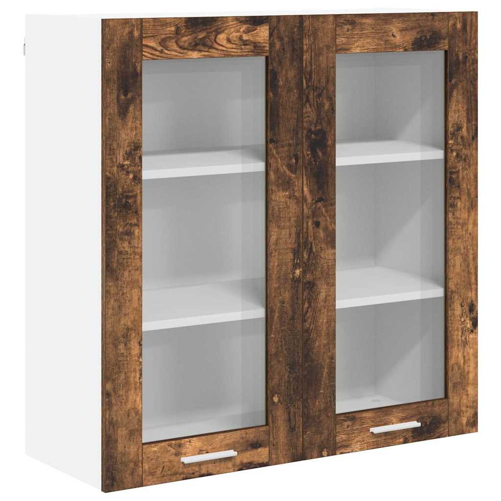 Hanging Cabinet Smoked Oak 80 x 31 x 80 cm Wood Based Material
