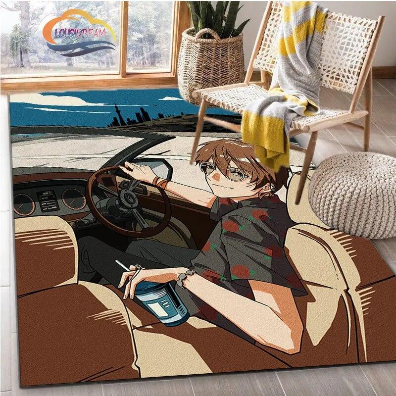 Latest Animated Suzume Anime Carpet 3D Printing Decorative Floor Mat for Children and Girls Living Room Bedroom Sofa Area Rug