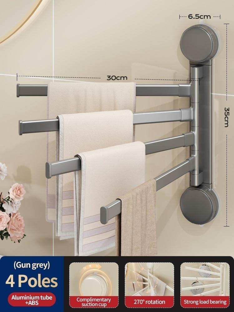 No Need To Drill Suction Cup Rotating Towel Rack Rotating Towel Rod In Bathroom Wall Towel Rod In Kitchen Shelf
