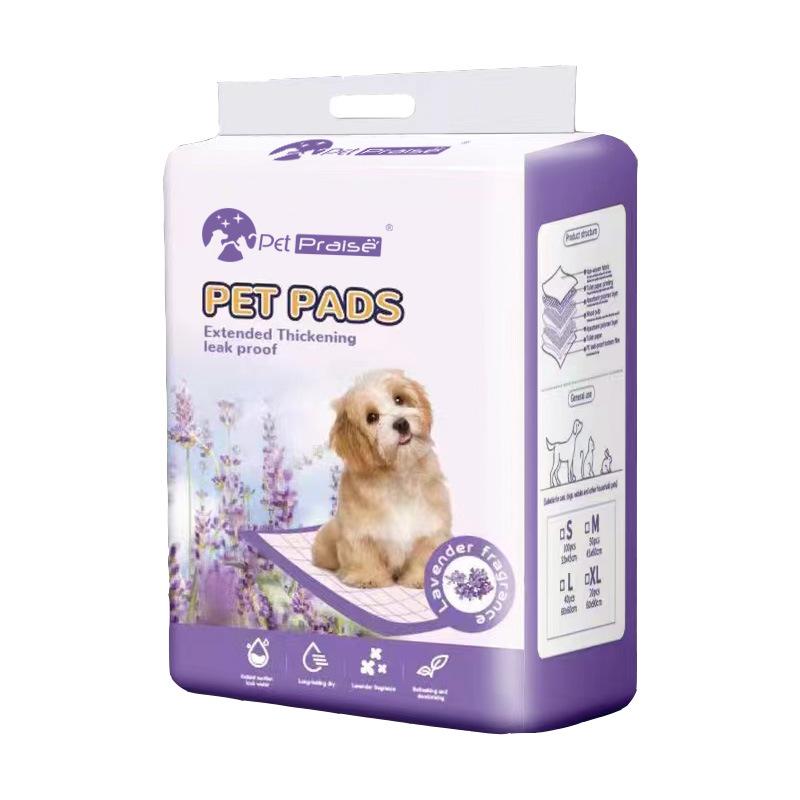 

Lavender Scent Dog Training Pads with Fresh Odor Removal, Hardcover Color Packaging Lavender hardcover 60*90cm/XL 20 pieces