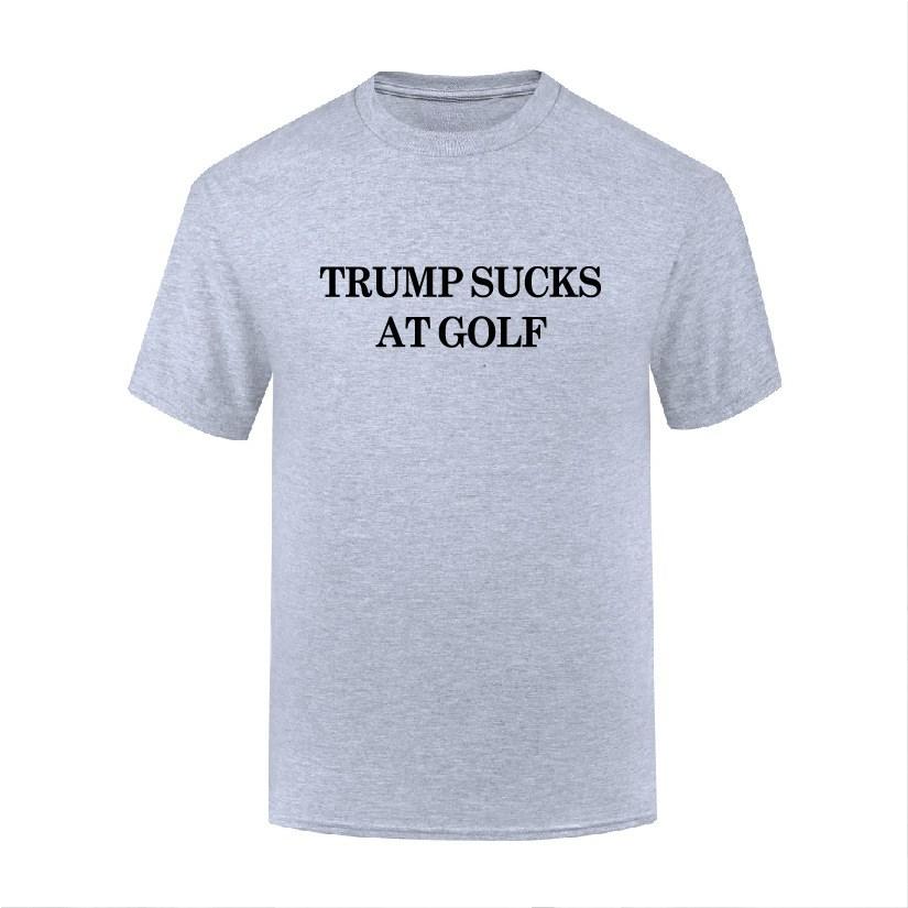 New Trump Sucks At Golf Fitness T-shirt Printed T-shirt Men's and Women's Short Sleeved High Quality Men's Clothing
