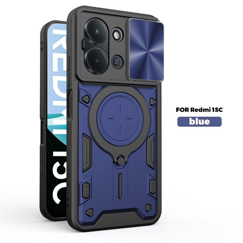 Slide Cover for Redmi 1C 173mm Magnetic Ring Stand Holder Cover for Redmi 1 C 171mm Lens Camera Protection Shockproof Bumper